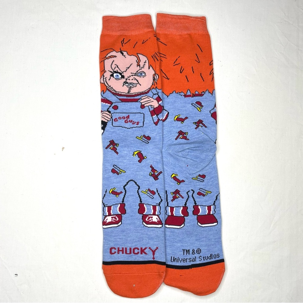 Light Blue Chucky Good Guy socks